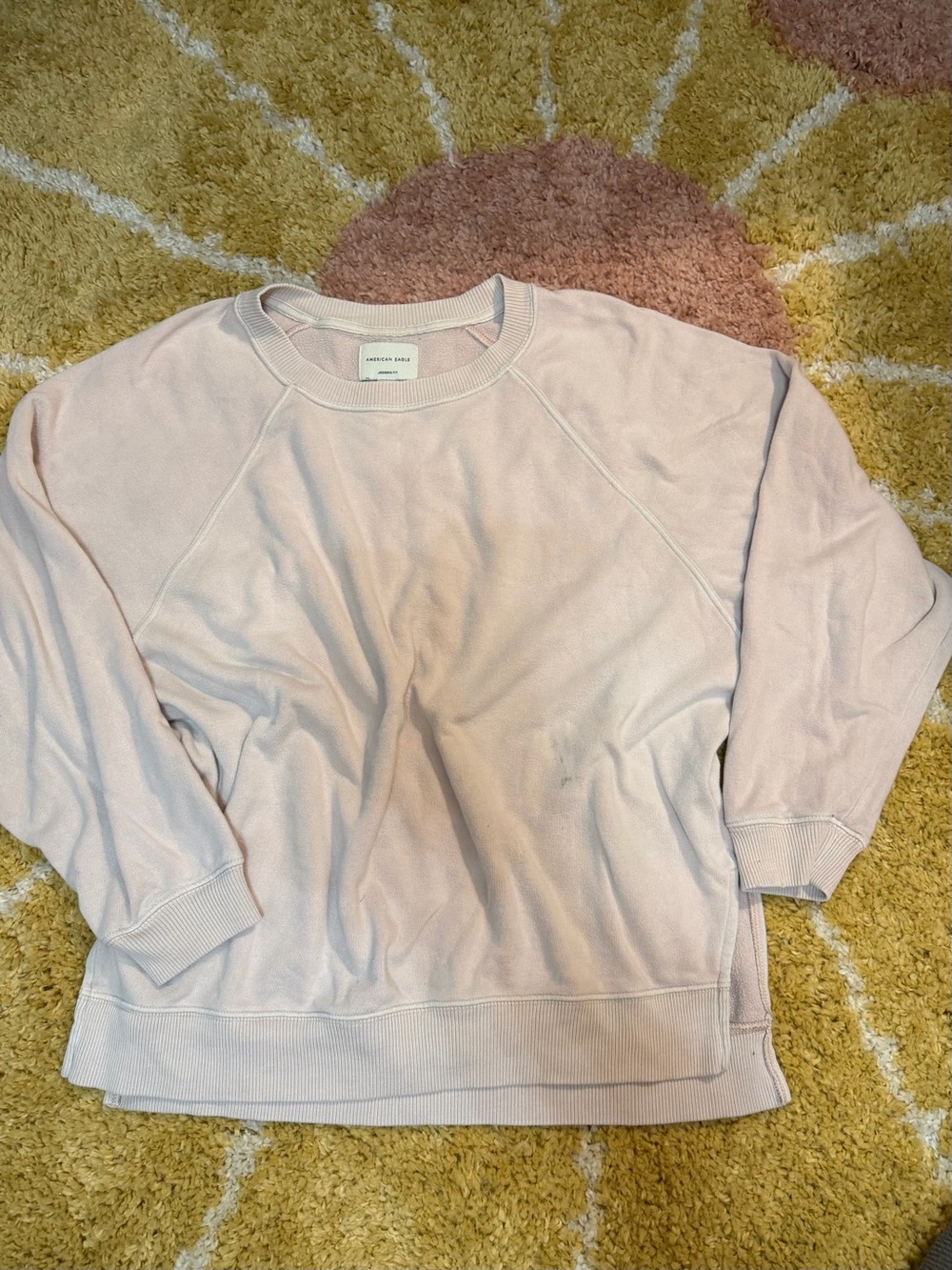 American Eagle Outfitters Light Pink Crewneck Sweater